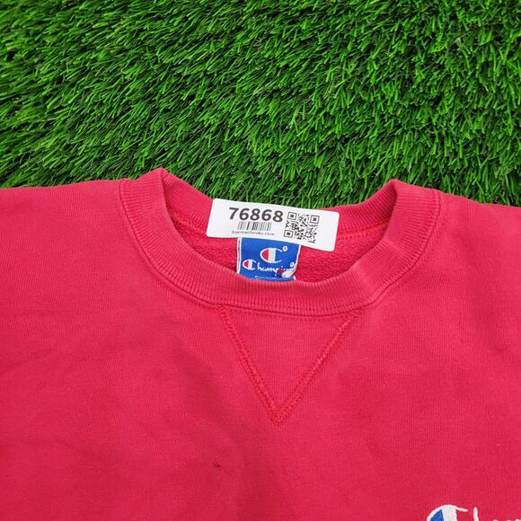 Vintage Champion Sweatshirt Womens Large 21x23 Script Logo - Picture 15 of 16